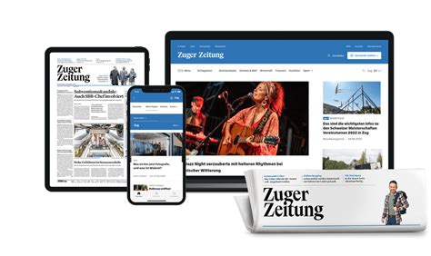 Zugerzeitung.ch jetzt auch im Web und mit eigenen Apps